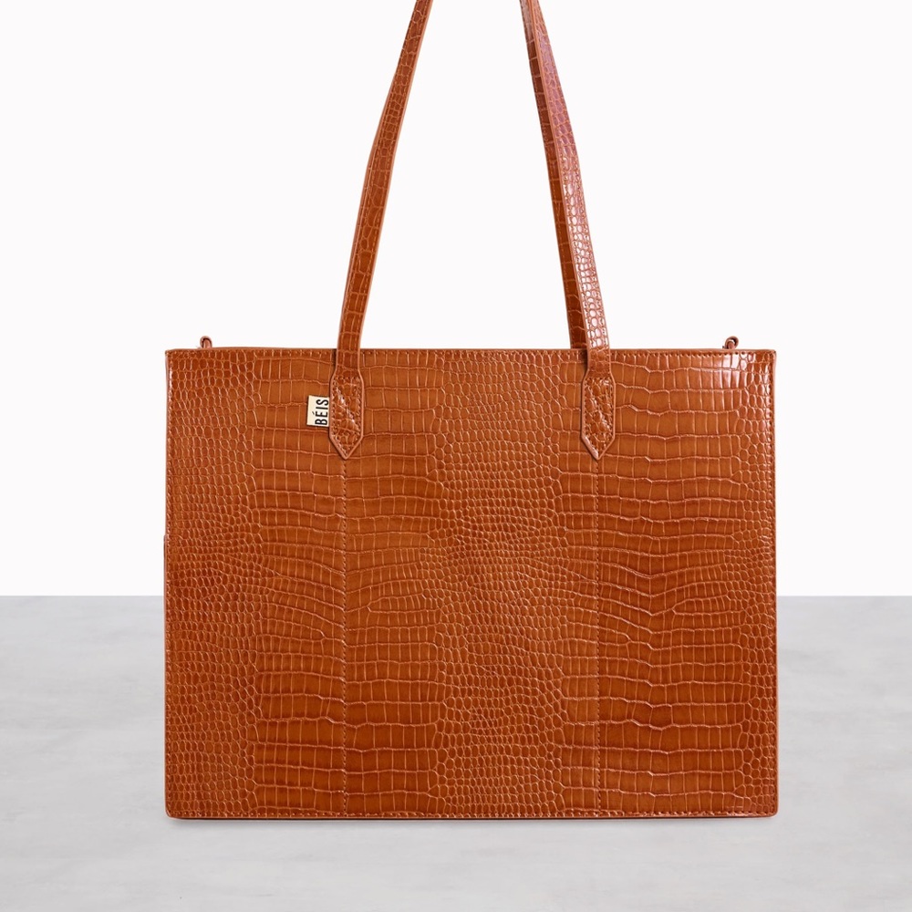 Beis Mini Work Tote in Cognac